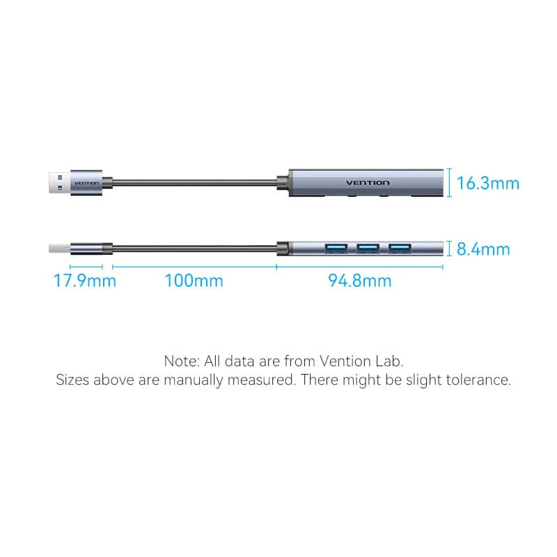 USB Hub - 1× USB 3.0 + 3× USB 2.0 (USB-A)
