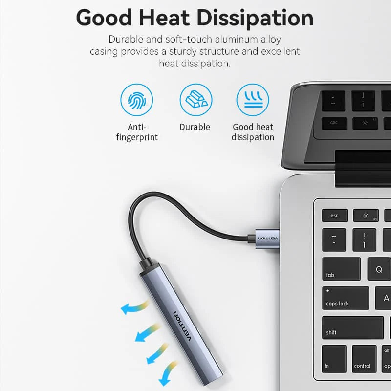 USB Hub - 1× USB 3.0 + 3× USB 2.0 (USB-A)