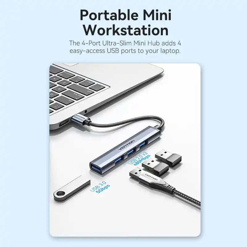 USB Hub - 1× USB 3.0 + 3× USB 2.0 (USB-A)