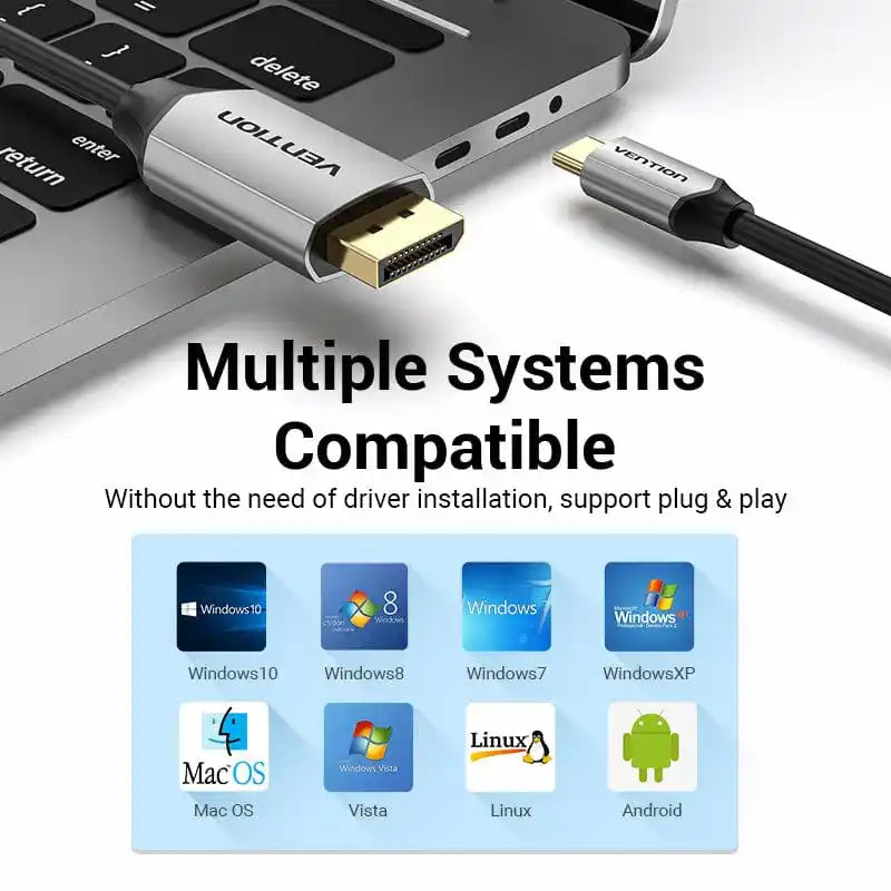 Braided USB-C to DisplayPort 4K Cable