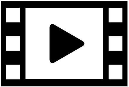 Icon representing video support and multimedia content.